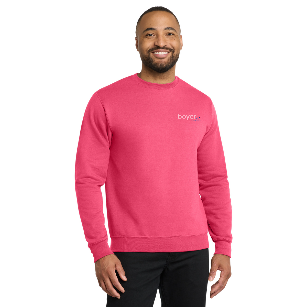 Port & Co Core Fleece Crewneck Sweatshirt — model