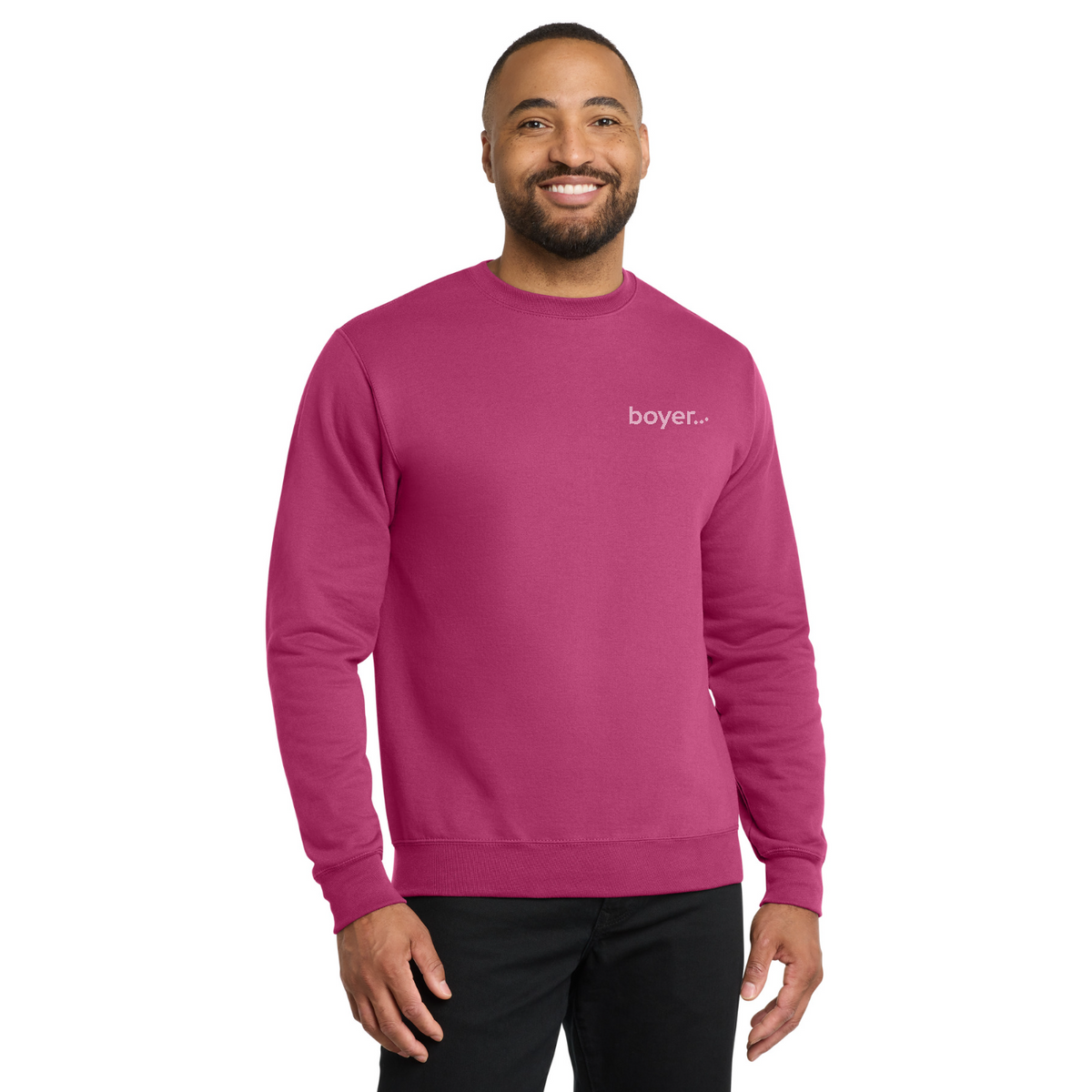 Port & Co Core Fleece Crewneck Sweatshirt — model