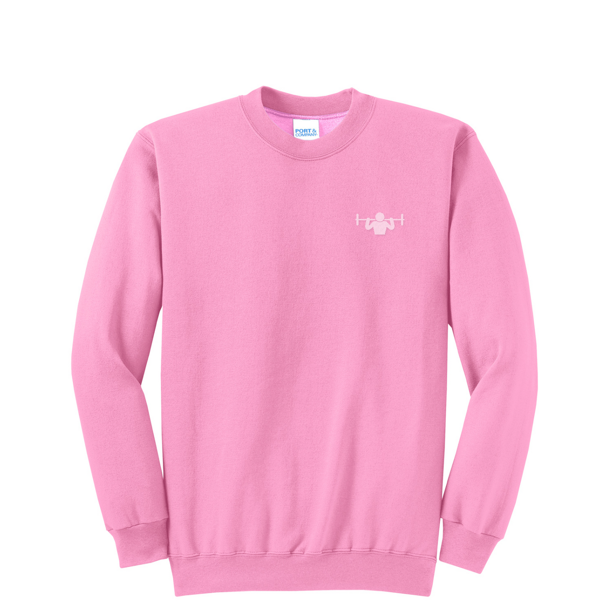 Port & Co Core Fleece Crewneck Sweatshirt — Candy Pink