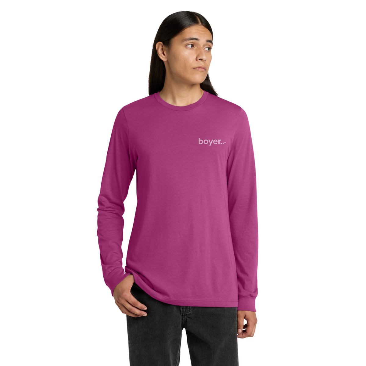 BELLA+CANVAS  Unisex Jersey Long Sleeve Tee — model