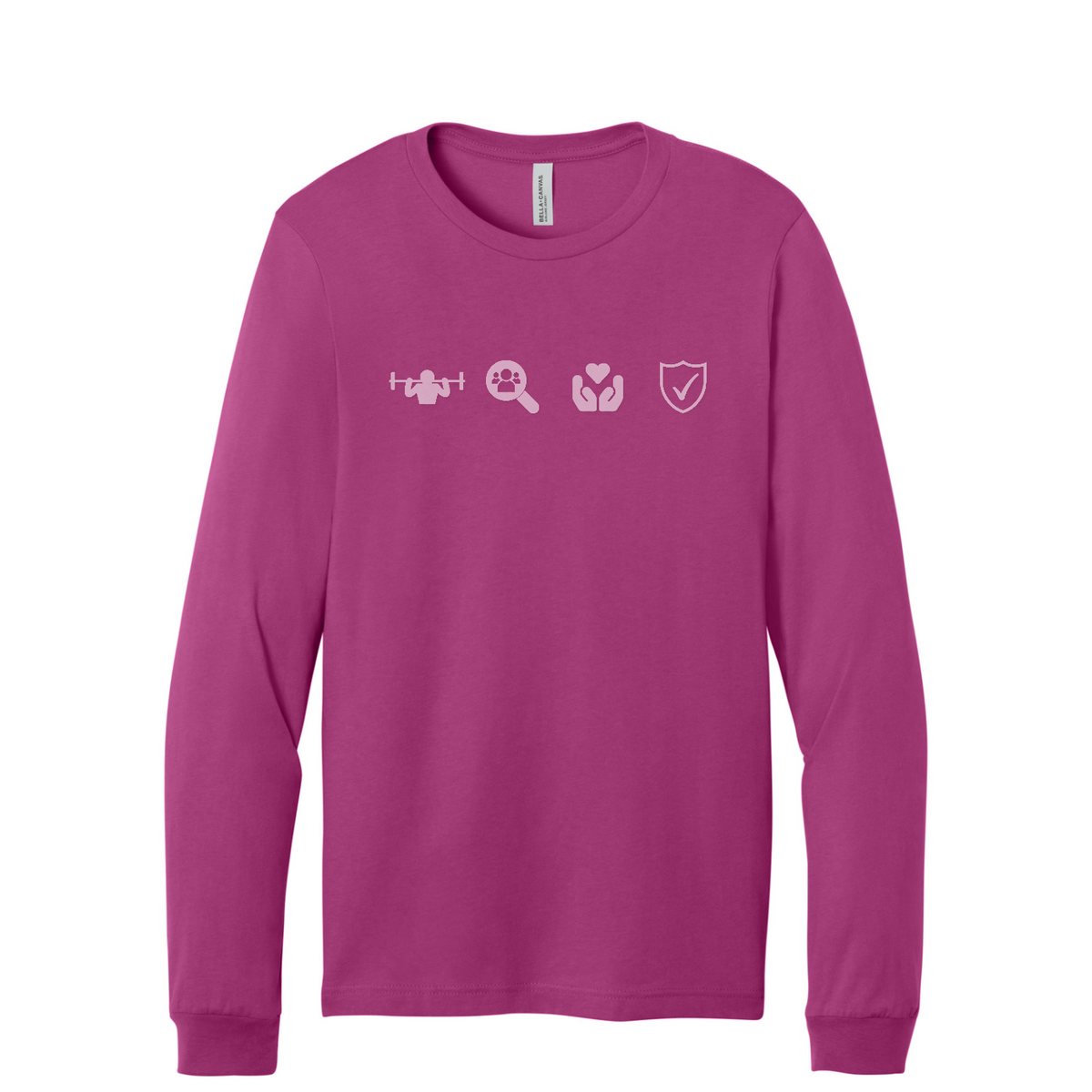 BELLA+CANVAS  Unisex Jersey Long Sleeve Tee — Berry