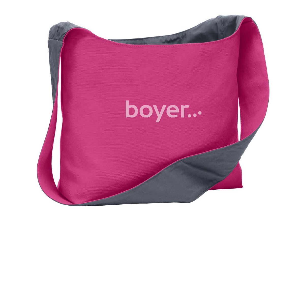 Port Authority Cotton Canvas Sling Bag — Tropical Pink/ Charcoal